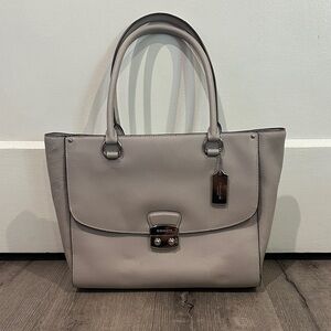 Coach Gray Leather Avary Tote Bag
